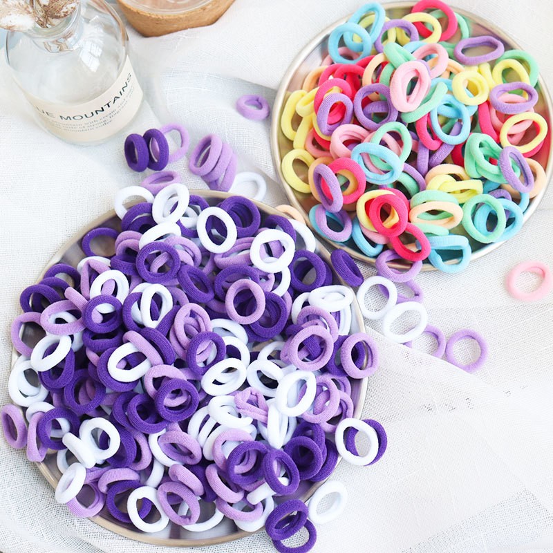 Toddler Hair Bands Baby Girl Children Headbands Colorful Elastic Hair Tie Nylon Scrunchie Hair Rope 50/100pcs Hair Accessories