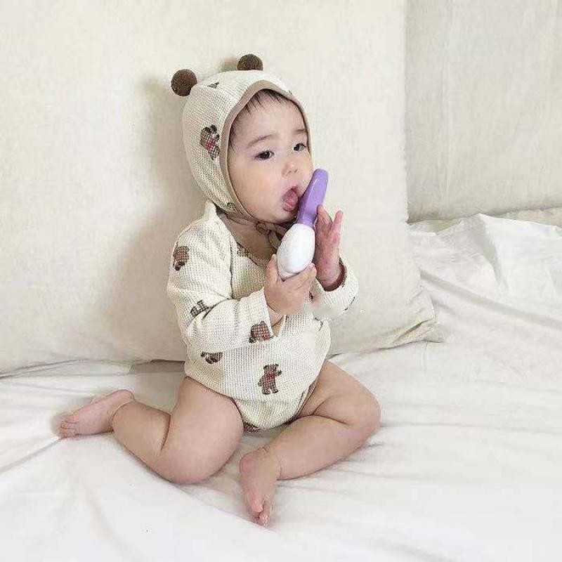 2022 Spring Baby Rompers Short Sleeve Flower Collar Rompers Hooded Rompers Girls Jumpsuit Girls Clothes