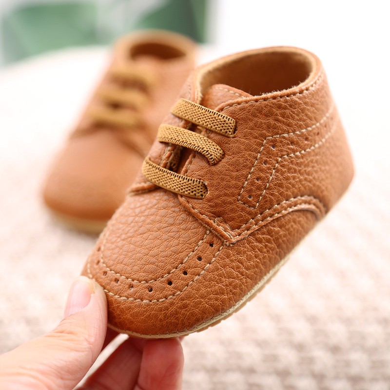 New Baby Shoes Leather Dress Shoes Toddler Boys Girls Non-slip Rubber Sole Baby First Walkers Baby Shoes Newborn Loafers