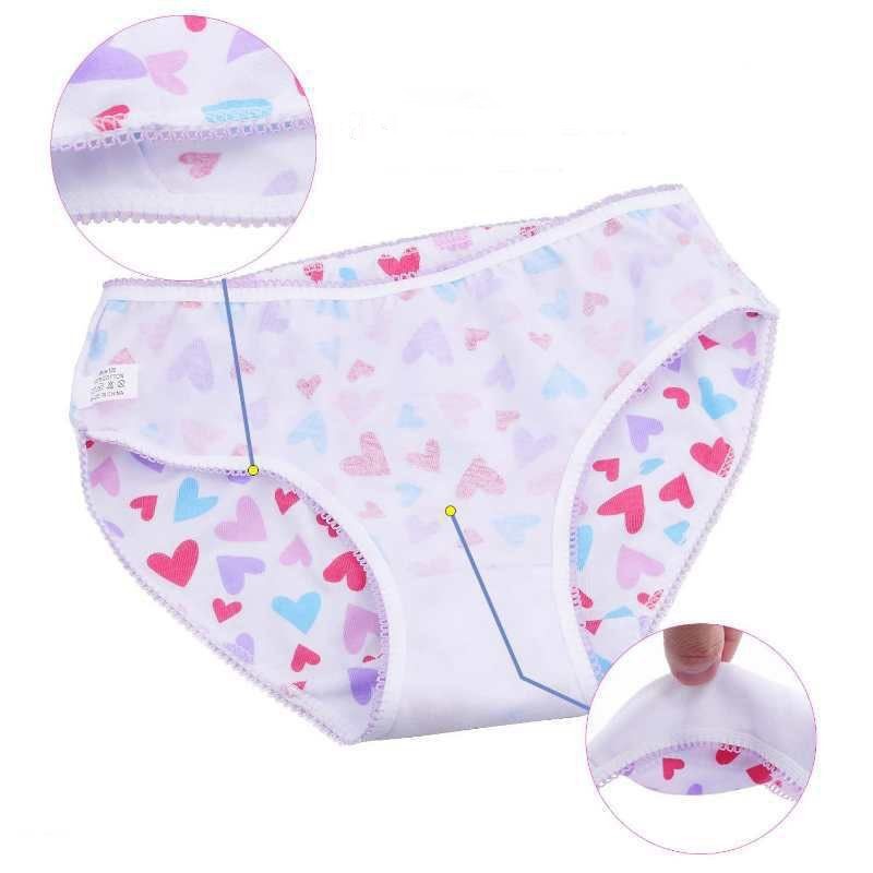 12pcs/lot Baby Girls Underwear Cotton Briefs Kids Short Briefs Children Underwear