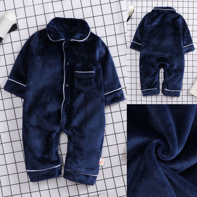 New Winter Boys Clothes Rompers Baby One-piece Suit Baby Clothes Home Clothes