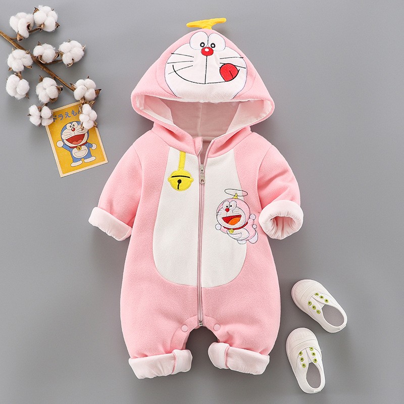 Baby one piece clothes cute warm newborn suit boy baby one piece clothes new style for out in autumn and winter