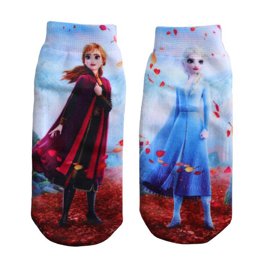 4 Pairs/Bag Kids Socks Children Frozen Socks Spring Cotton Anna Elsa Princess Cartoon Socks for Boy Girls Socks