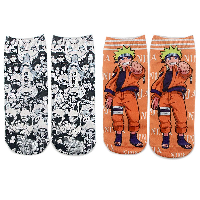 Naruto Japanese Fashion Socks Cartoon Boy Autumn Winter 2021 Girl Creative Sports Socks Casual Breathable Christmas Gift Kids Socks