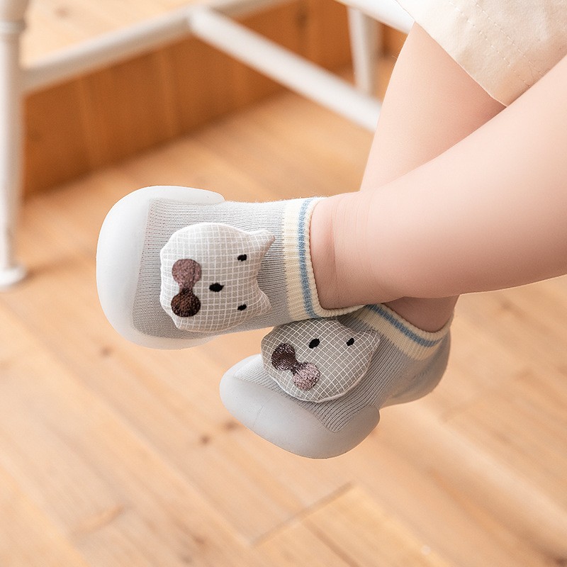 Newborn Baby Socks Shoes Boy Girl Dinosaur Baby First Walkers BeBe Cotton Comfort Soft Anti-Slip Prewalker Crib Infant Shoes