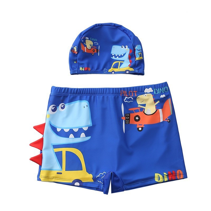 Children Swimming Trunks Cartoon Dinosaur Kids Swimwear For Boys Toddler Swimsuit Boy Shorts For Swimming Baby Bath Tub Set