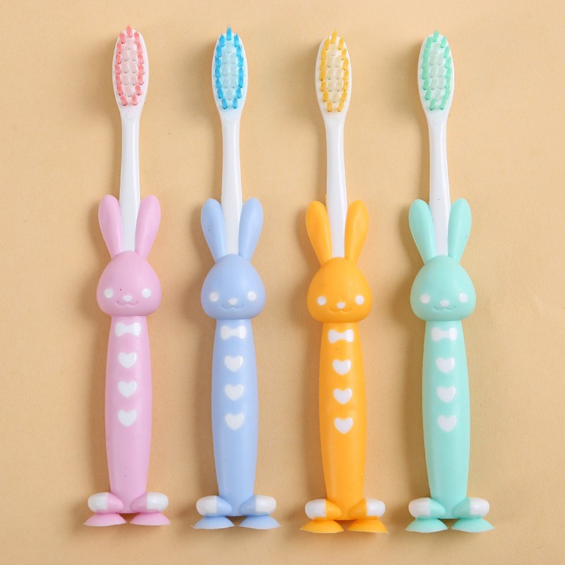 4pcs/set Baby Teeth Children Soft Bristles Cute Teething Rings Soft Toothbrush Silicone Baby Kids Toothbrushes Oral Care Cleaning