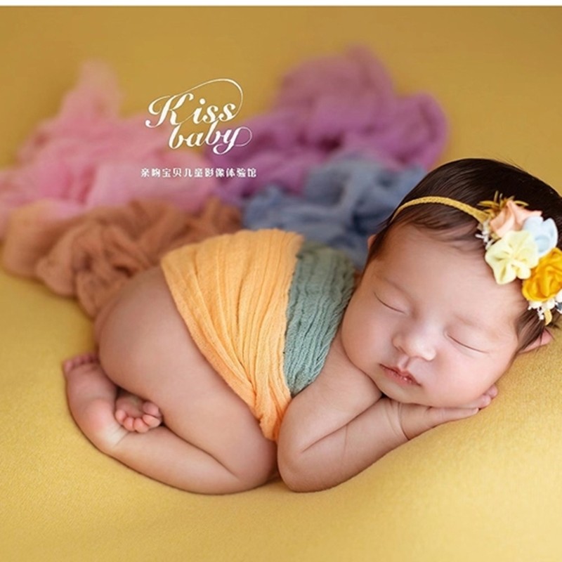 Newborn photo props 1 month baby 0-3 months photo studio photography clothes rainbow wrapped cloth wrapped towel