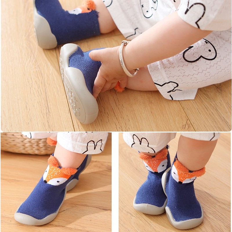 Baby Boy Girl Shoes Autumn Winter Spring Infant Nonslip Sock Baby Soft Rubber Sole Sock Toddler Shoes Anti-slip Floor Socks Shoes