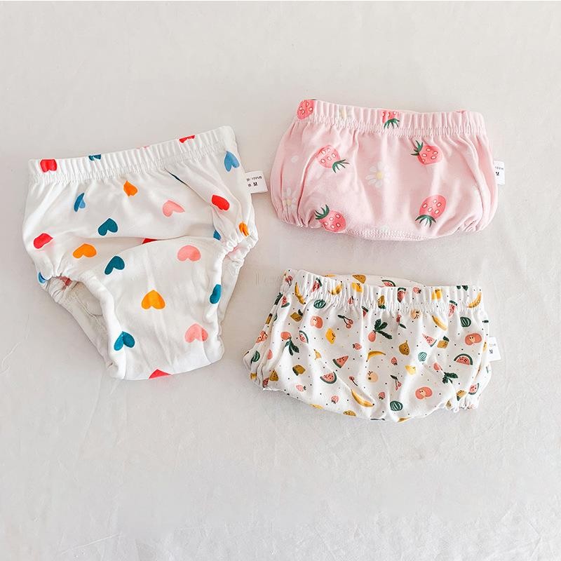 3pcs/lot Baby Training Pants 6 Layers Waterproof Reusable Cotton Infant Boy Pants Underwear Cloth Girls Diaper Diaper Panties
