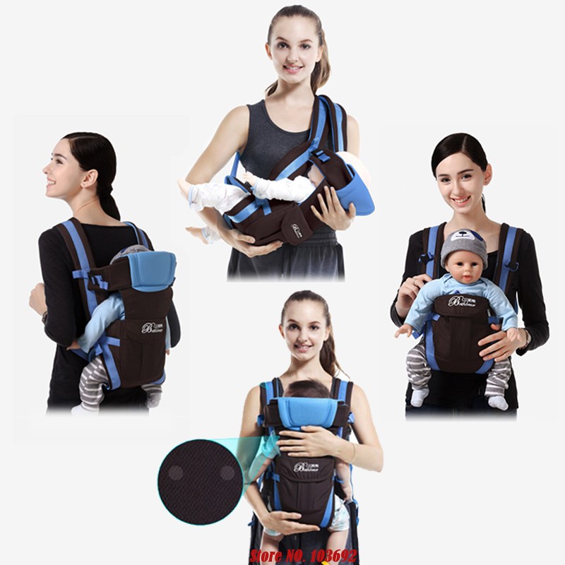 House Bear Baby Carrier Backpack Breathable Front Facing 4 in 1 Comfortable Infant Sling Backpack Pouch Wrap Baby Kangaroo New