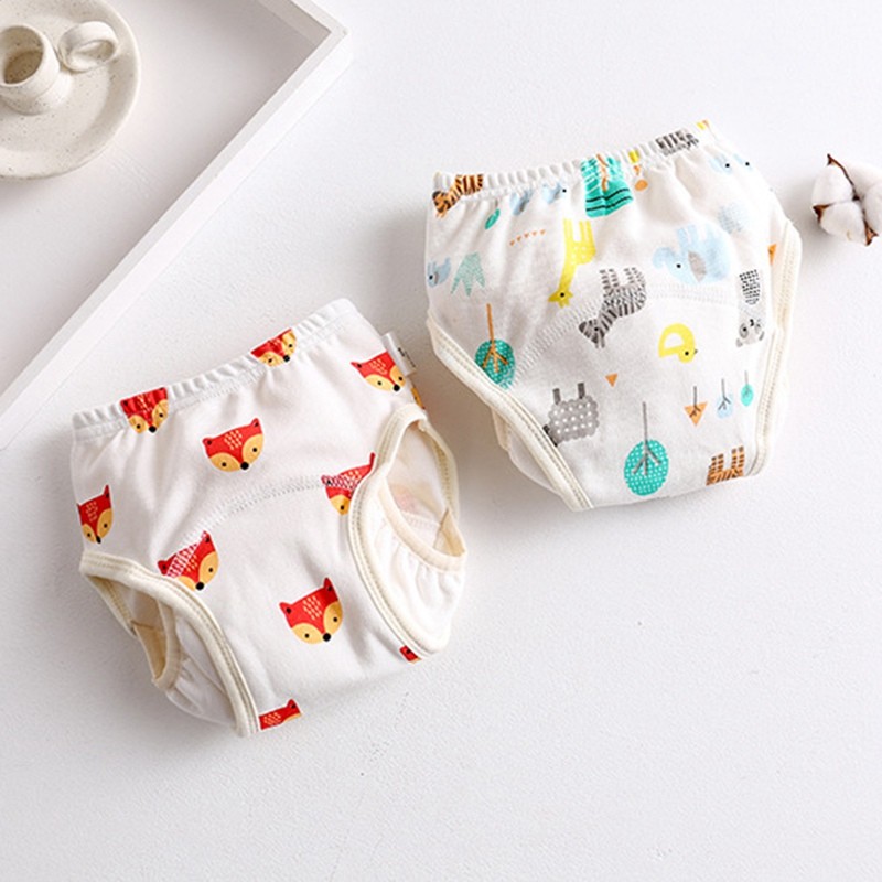 Cotton Reusable Baby Diapers Cute Waterproof Training Pants Panties Washable Underwear Infant Cloth Diapers Baby Diaper Diapers