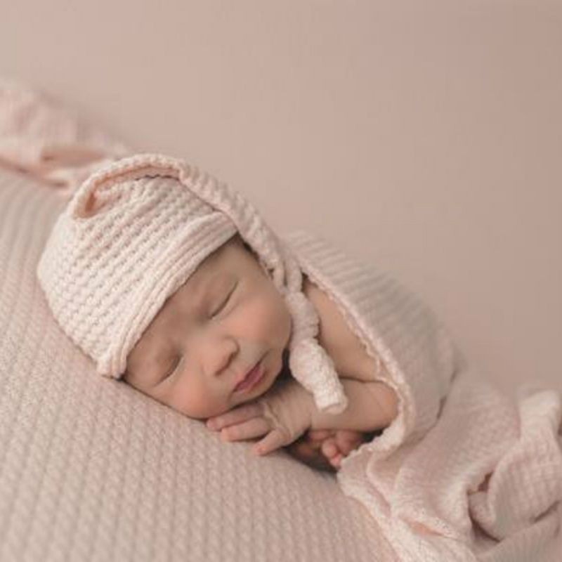 Newborn Baby Bonnet Hat Infant Photography Props Cap Photo Accessories