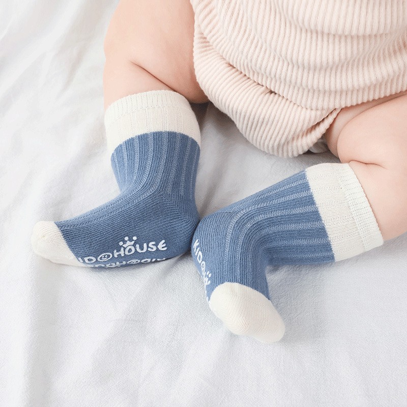 4pairs/lot Newborn Baby Boy Girl Socks Ribbed Toddler Winter Non-slip Socks 0-3 Years Kids Winter Autumn Spring Baby Girl Stuff