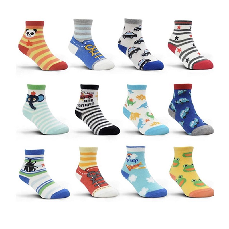 12 pairs/lot baby boys girls sock baby non-slip socks kids socks suit for 1-5 years