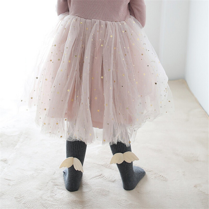 Baby Angel Wings Tights Soft Cotton Baby Girls Warm Socks