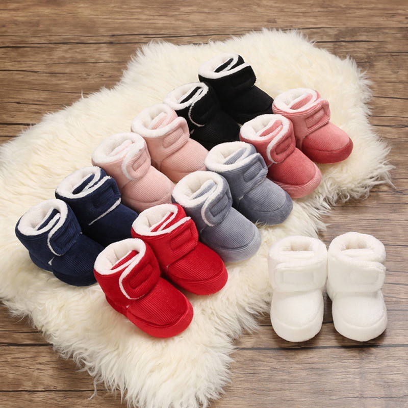 Newborn Super Warm Winter Boots Toddler Girls Princess Boots Winter First Step Boots Soft Sole Baby Toddler Shoes