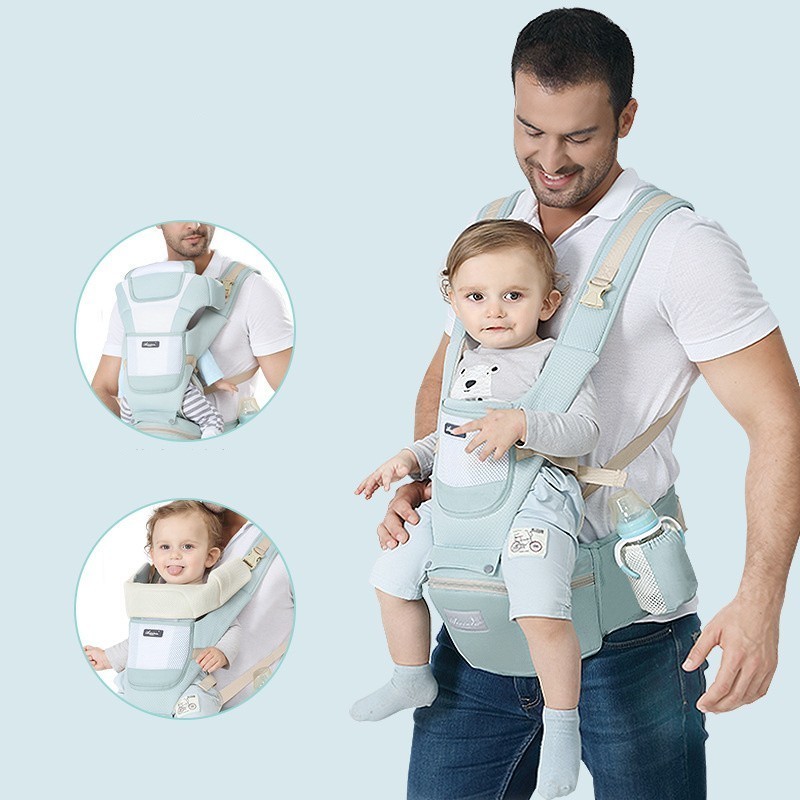 Comfortable Newborn Baby Carrier For Infant Toddler Hipseat Backpack Sling Front Facing Travel Kangaroo Baby Carrier for 0-36 Months Baby