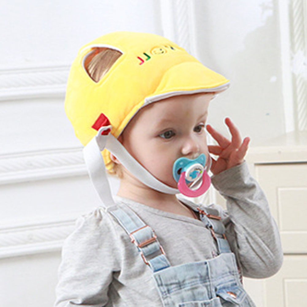 Boys Girls Protective Cap Soft Safety Helmet for Baby with Adjustable Strap Breathable Toddlers Infant Head Protector Anti-Crash