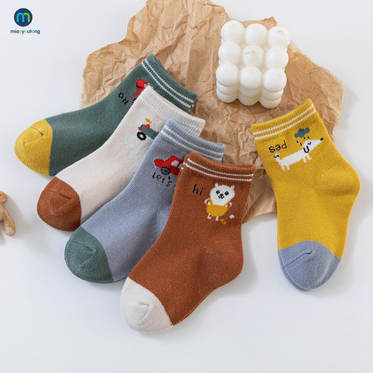 10pcs/lot Baby Boys Winter Socks Cartoon Animail Kids Spring Autumn Cotton Breathable Keep Warm Socks for Children Miaoyoutong