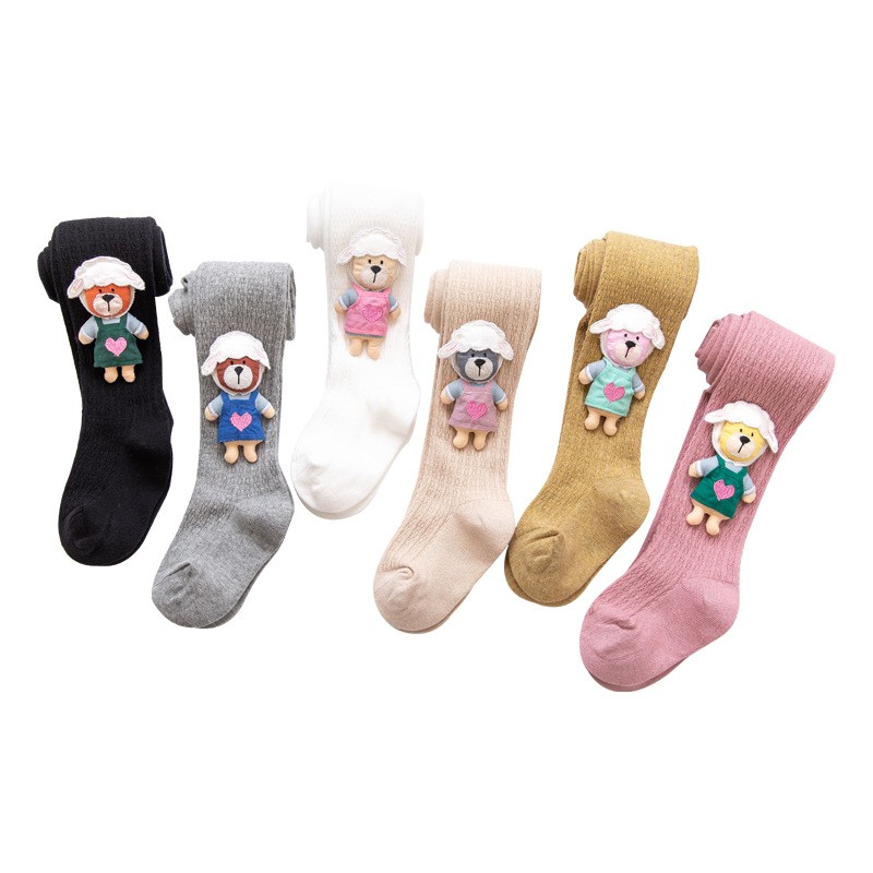 Kids Tights Baby Girls Cotton Stockings Cute Animal Pattern Tights Pants Children Kawaii Tights Girl Pink Pantyhose Clothes 0-9Y