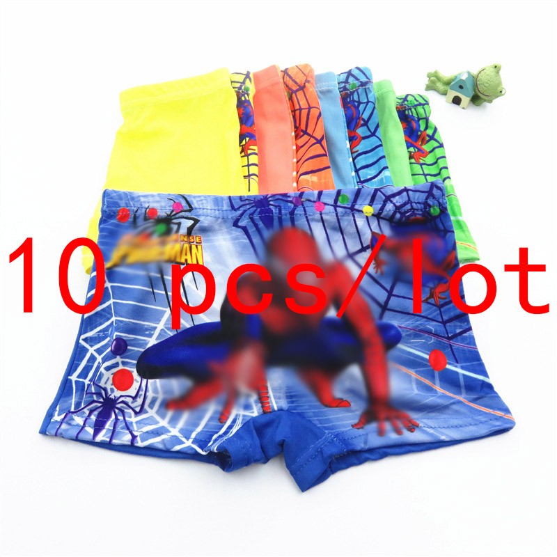 10pcs/lot Boys Boxer Briefs Kids Underwear Baby Boy Pants Cartoon Super Hero Print Soft Children Panties 2-9 Years 2021