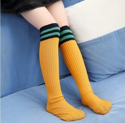 Kids Boys Toddlers Girls Socks Knee High Long Soft Cotton Baby Socks Stripped Children Socks School Clothes 4-9 Years