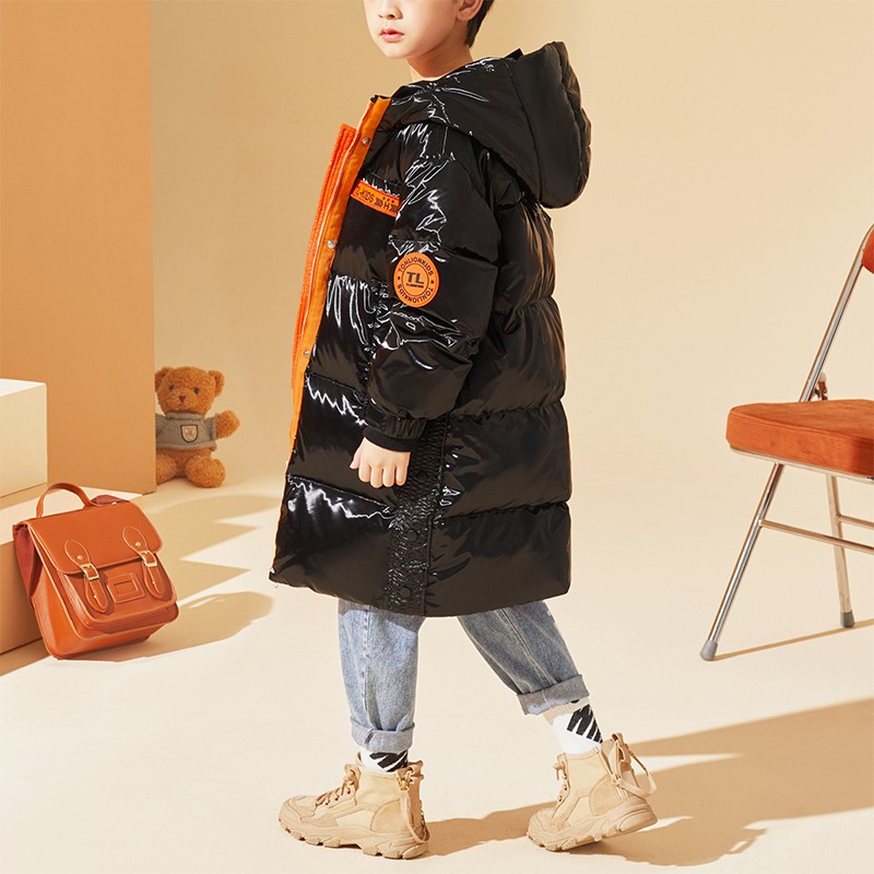 Tons Lion Kids Children's Winter Clothes Duck Down Boys Warm Mid-Length Jacket Coat Clothes