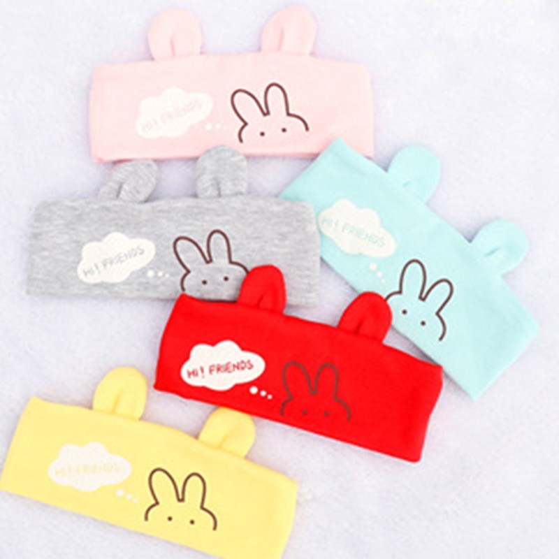 Cartoon Cute Rabbit/Bear Baby Blank Top Hat Headband Elastic Turban Knit Cap Bonnet Sleep Cap