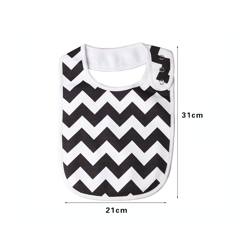 Fashion Newborn Cotton Bib Towel Digital Printing Baby Bibs Double Thick Absorbent Square Towel For Infant Babador