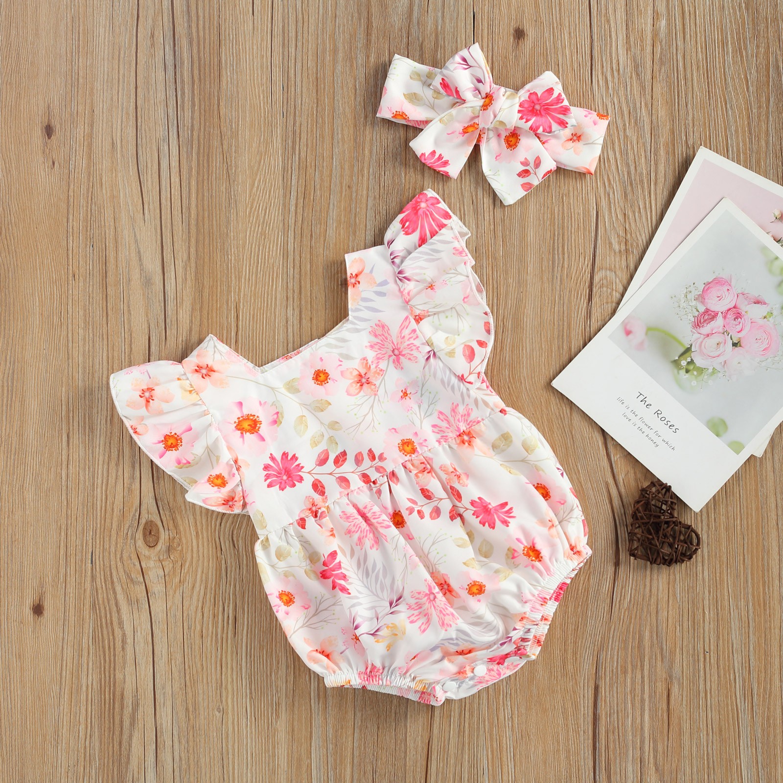 Ma&Baby 0-12M Summer Flower Newborn Infant Baby Girl Ruffles Romper Sleeveless Jumpsuit Sunsuit Toddler Girl Clothes Costumes