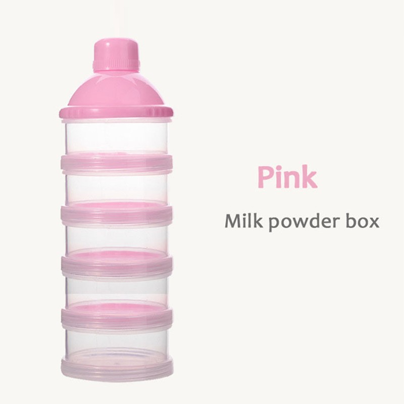 Portable Milk Powder Formula Dispenser Food Container Storage Feeding Boxes for Baby Kids Toddler 4/5 Grid Baby Food Storage Box