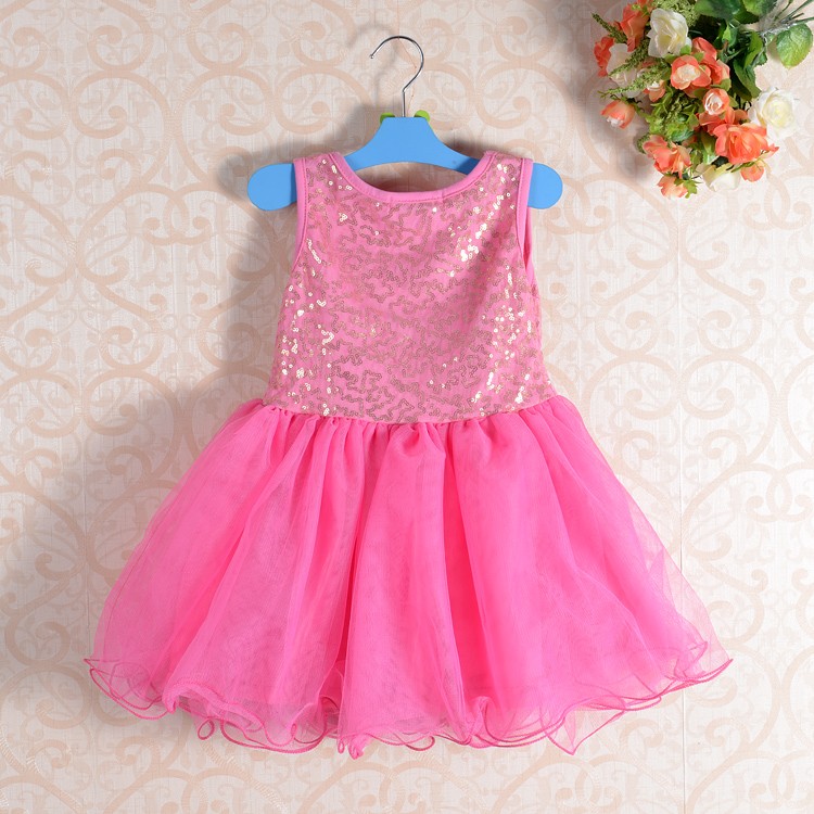 Summer Patchwork Mesh Princess Dress Sleeveless Party Dress Embroidered Baby Dress Children's Clothing