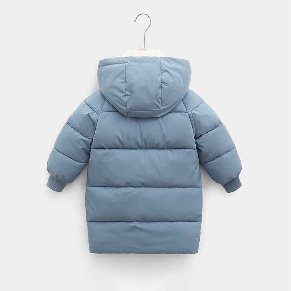 Toddlers Winter Cotton Padded Coat Long Warm Thicken Cotton Padded Long Jacket Toddler Kids Outerwear