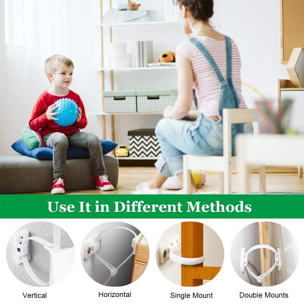 Furniture Anchors for Baby Proofing Metal Baby Proofing Furniture Straps Security Wall Anchors Kit Safe for Kids