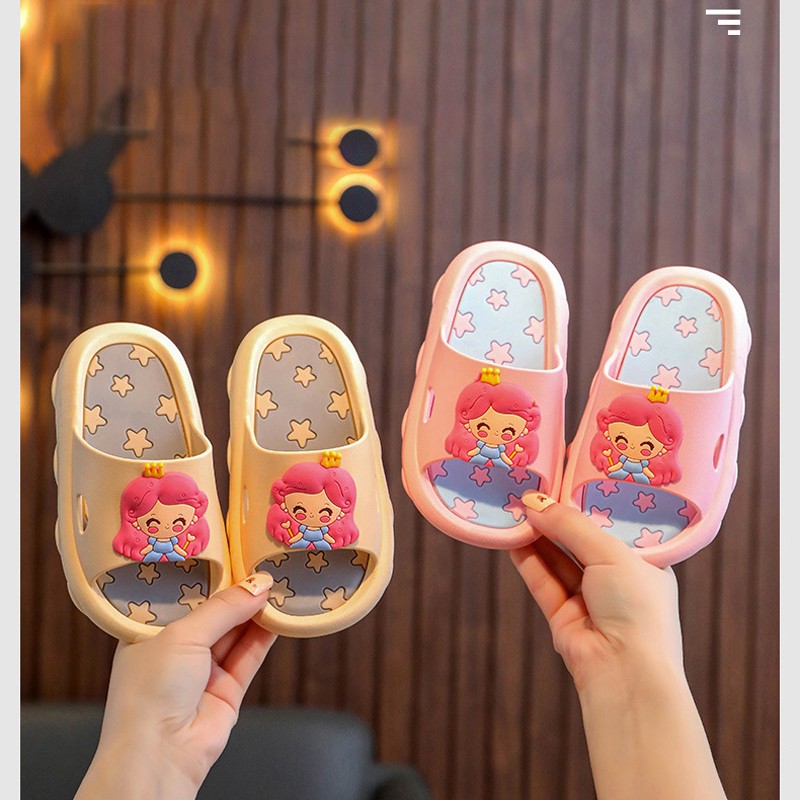 Children Slippers Summer Cartoon Cute Beach Shoes For Boys Girls Waterproof Non-slip Bathroom Kids Slippers Soft Baby Shoes