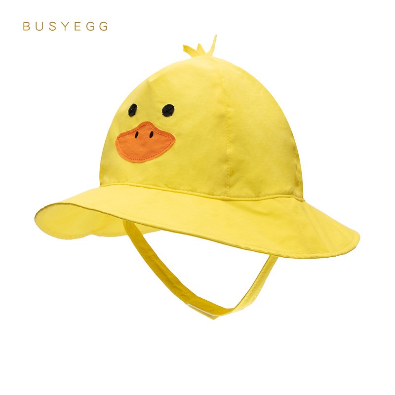 summer cartoon yellow duck baby girls boys bonnet caps adjustable beach accessories kids sun hat panama children hat casquette