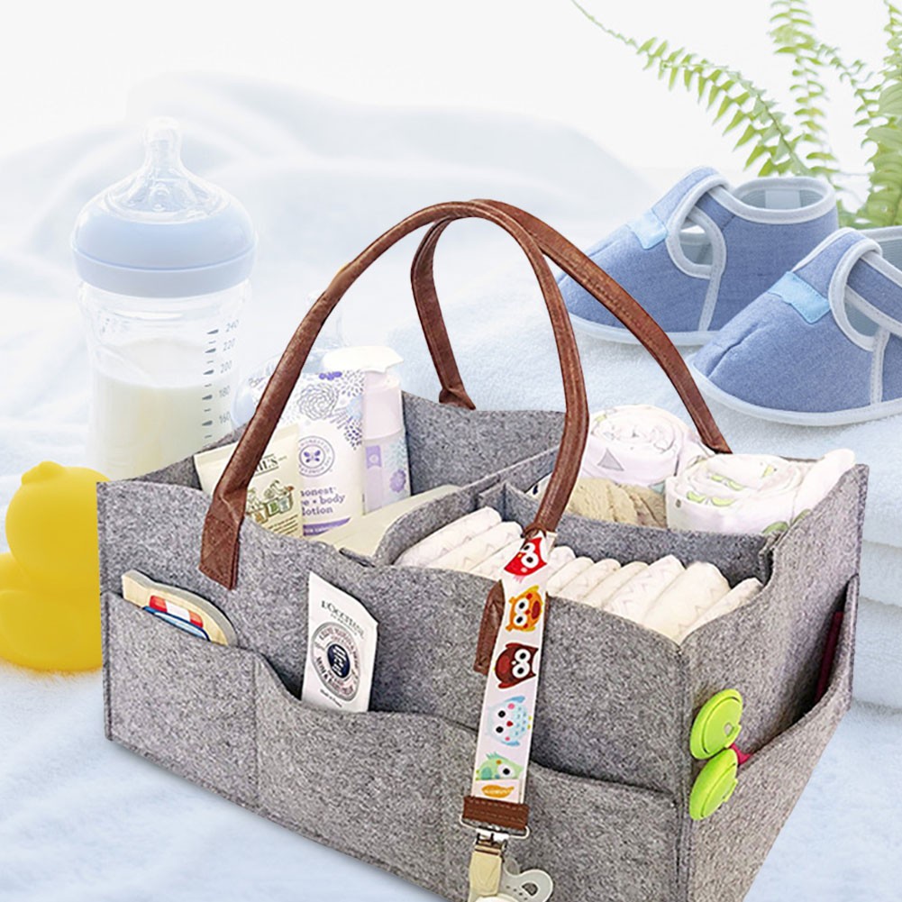 Baby Diaper Caddy Organizer Portable Bag Holder Changing Table & Car Nursery Essentials Storage Boxes Nappy Bags
