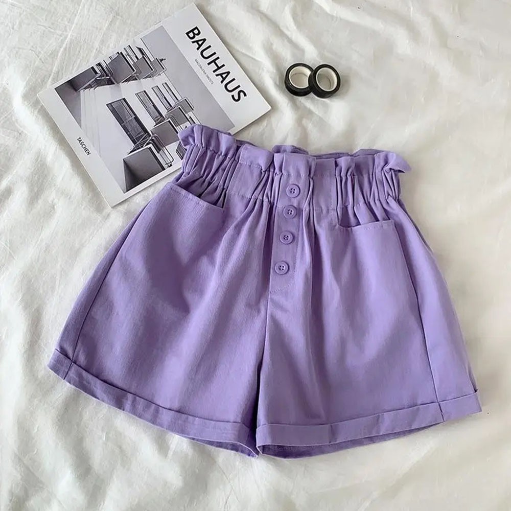 Girl Summer Short Pant Button Teen Girls Solid Shorts Kids Shorts For Girls Fashion Kids Clothes Teenager Casual Clothes