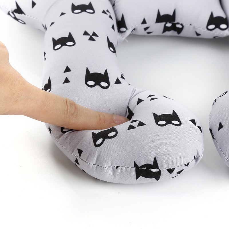 Baby U-shaped Pillow Stroller Accessories Head Shaping Pillow Newborn Baby Printed Cotton Body Support Sleep Locator Pillow