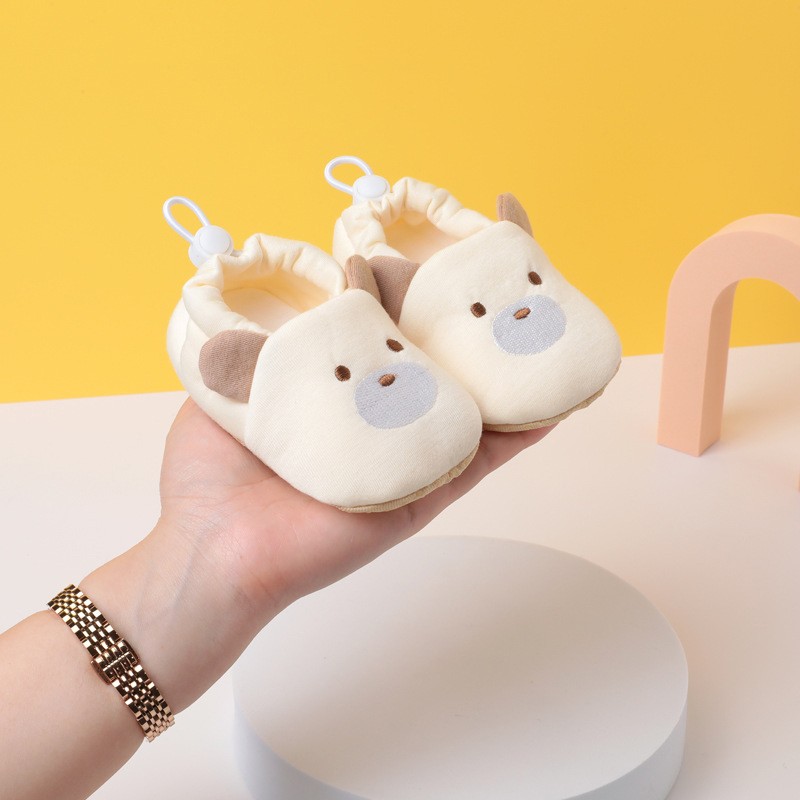 Children Anti-slip Baby Shoes Newborn Baby Boys Girls Animal Crib Shoes Infant Cartoon Soft Sole Cute Warm Animal Baby Shoes