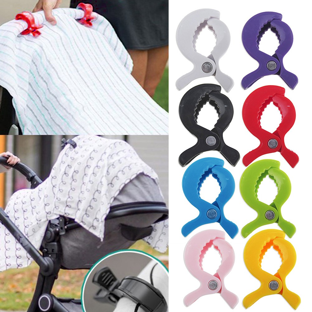 2pcs/lot Colorful Baby Car Seat Accessories Plastic Pushchair Toy Clip Stroller Stroller Hook For Hook Cover Blanket Mosquito Net Clips