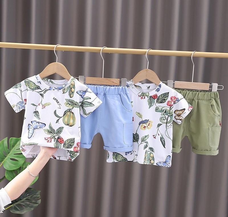 New summer baby clothes suit children boys girls fashion cotton T-shirt shorts 2pcs/sets baby casual outfit kids tracksuits