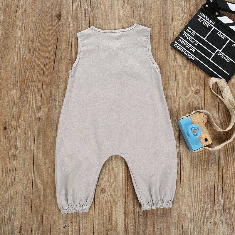 Baby Girls Boys Newborn Jumpsuit Sleeveless Cotton Summer Sun Outwear Pants 0-24 Yeas