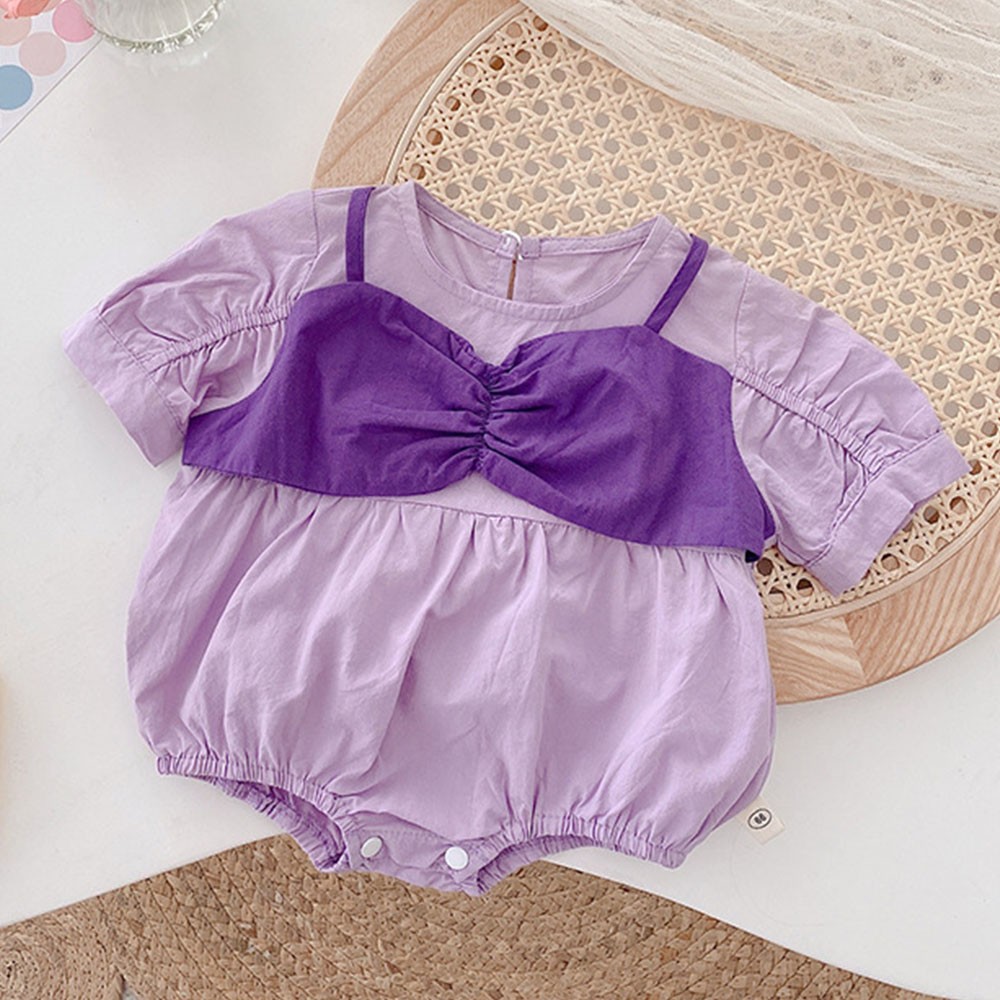 Summer Baby Girls Jumpsuit Cute 1st Princess Jumpsuit High Quality Newborn Baby Clothes