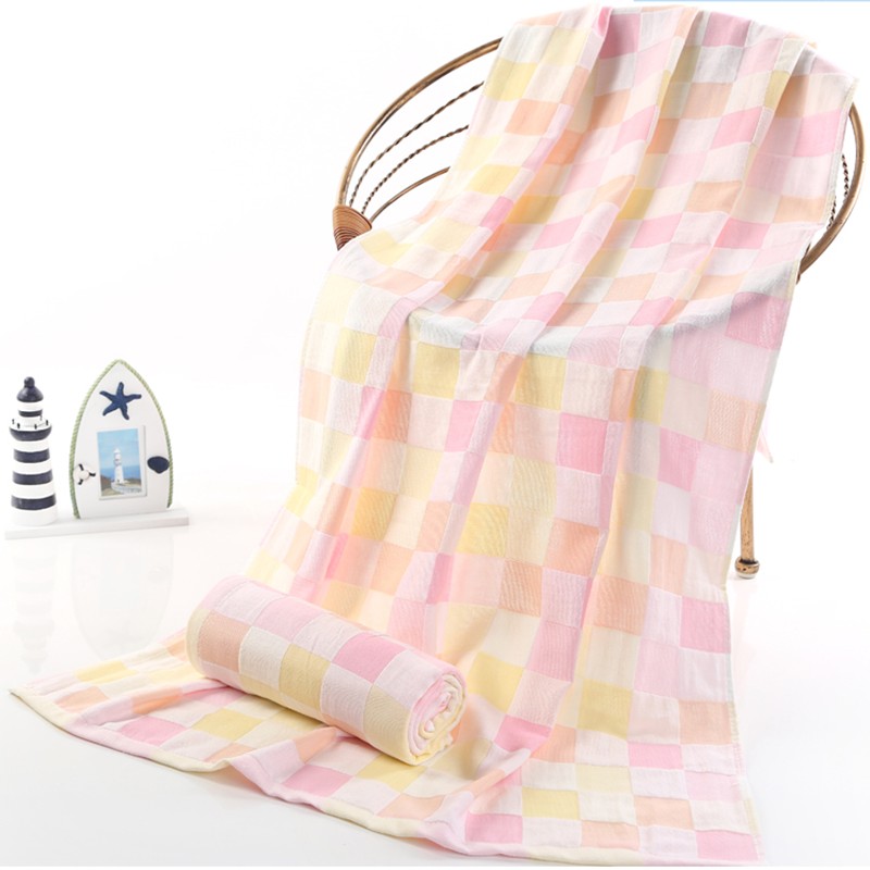 Pure cotton quick-drying gauze bath towel children's water swimming pool to increase bath towel travel hotel bath towel bath towel