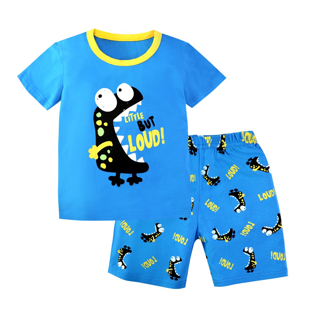 Boy Sets 100 Cotton Children Pajamas Sets Boys Dinosaur Pajamas Sleepwear For 2 To 13 Years Boy Teenager Sets Pajamas Suits