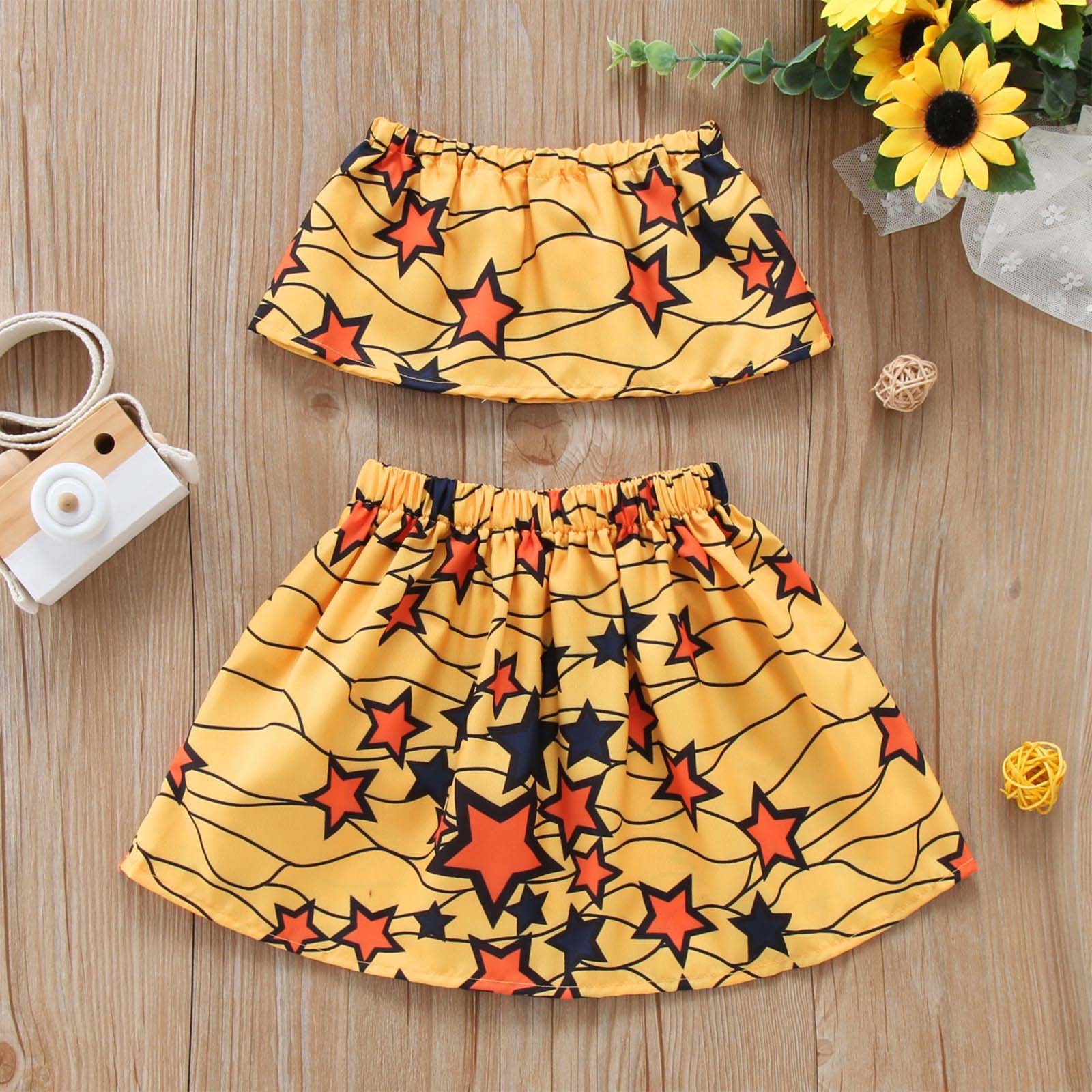 Fashion Baby Girls Clothing Set Summer Baby Kids African Boho Style Printed Jacket Tops Skirts Outfits Suits Children Clothes