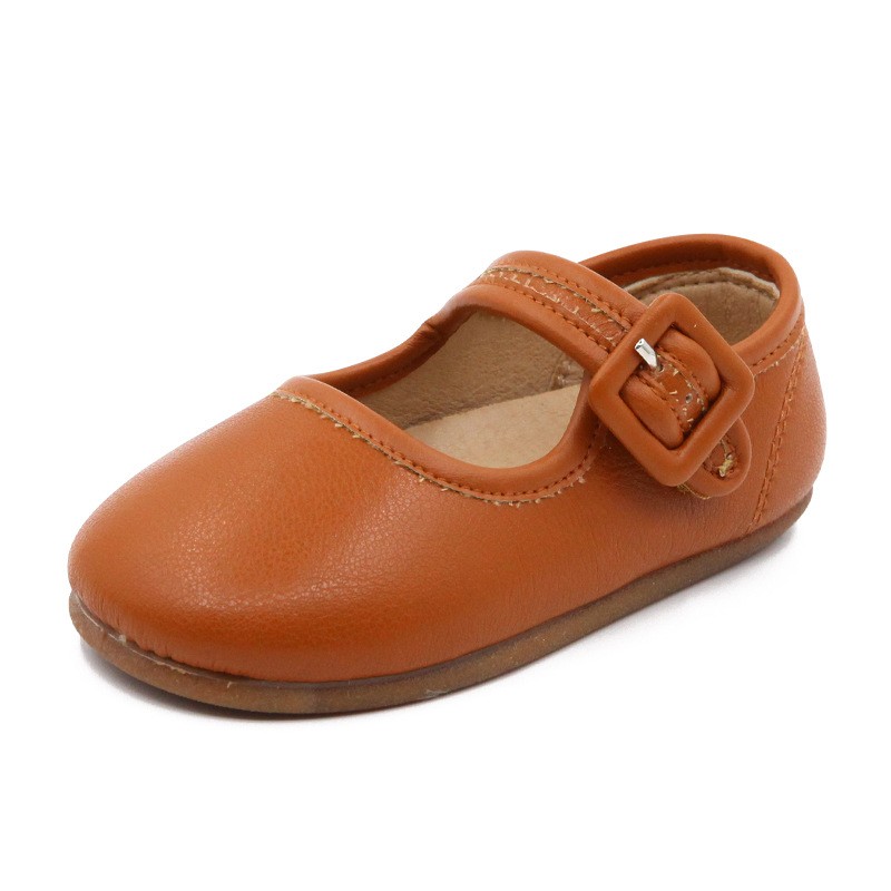 Candy Color Mary Janes 2022 Spring Autumn New Children's Small Leather Shoes Kindergarten Girls Single Flats Casual Shoes