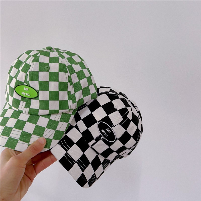 MILANCEL 2022 summer new children's patchwork hat fashion plaid baseball caps